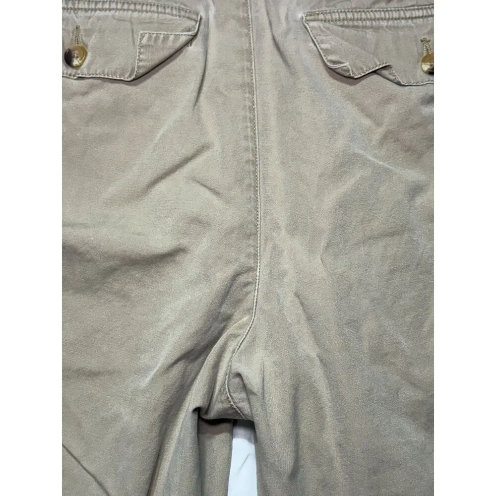 Vintage 90s Tommy Hilfiger Cargo Shorts Khaki Tan Waistband Trim Sz30